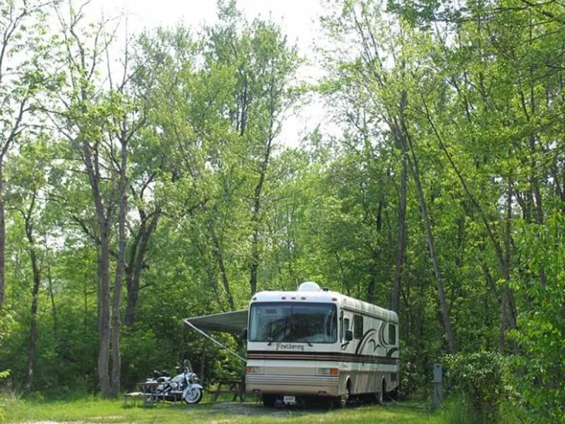 RV on a site for Americade